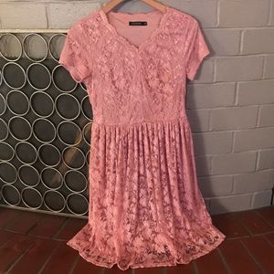Sweet Floral Lace Boho Dress